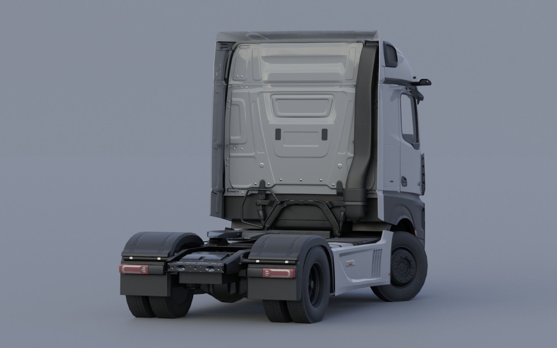 Mercedes-Benz Actros 2020 lowpoly Low-poly 3D model_2