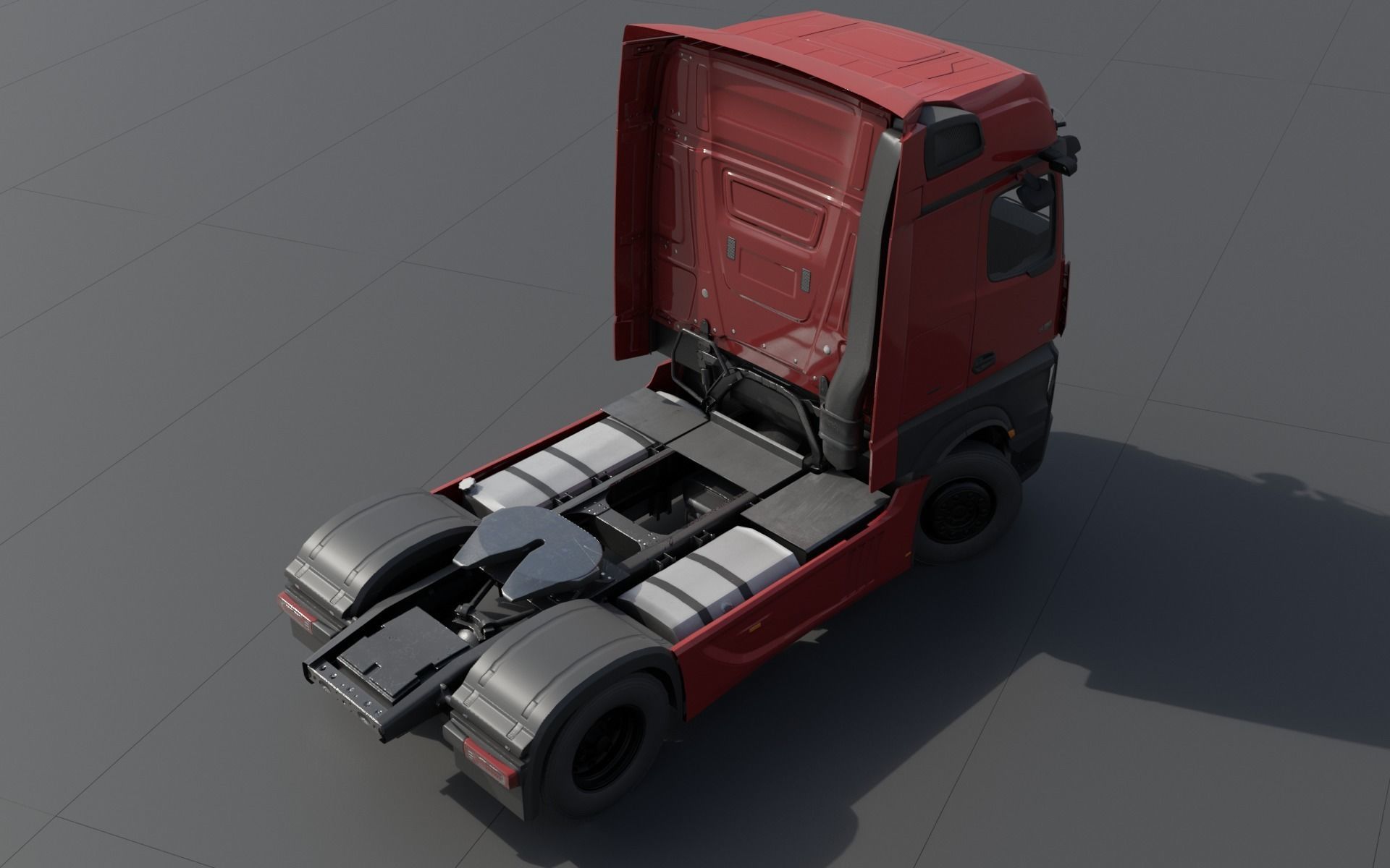 Mercedes-Benz Actros 2020 lowpoly Low-poly 3D model_6
