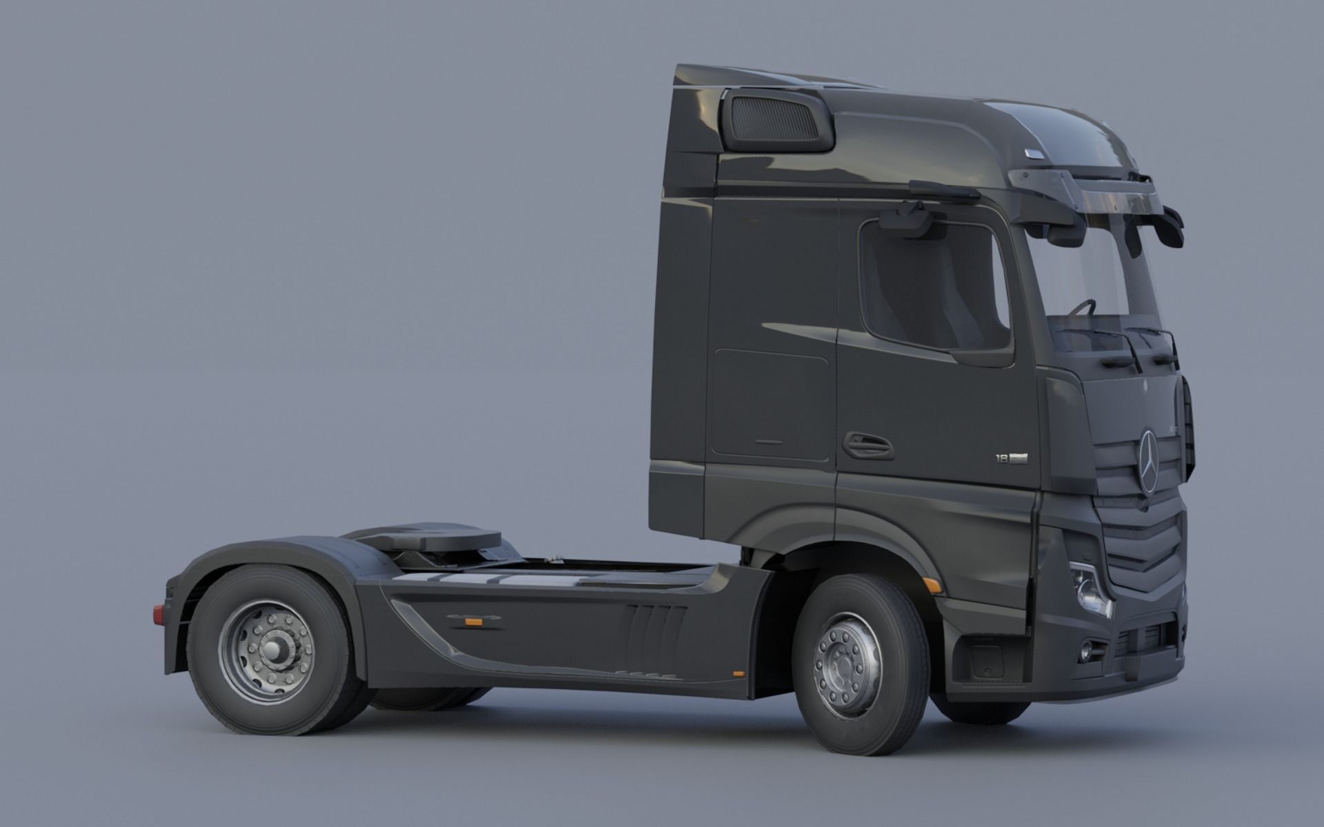 Mercedes-Benz Actros 2020 lowpoly Low-poly 3D model_4