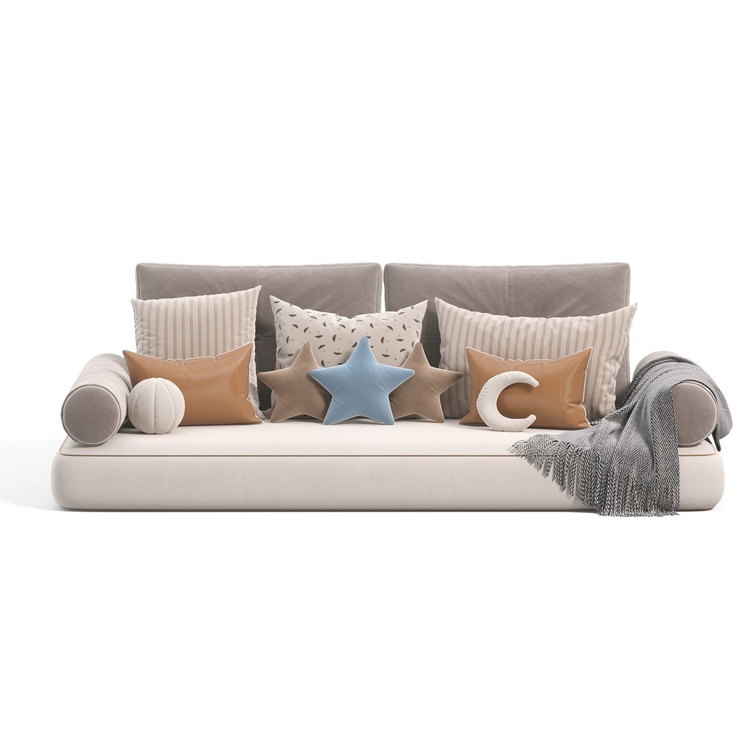 Window Pillows Set 3 3D model_4