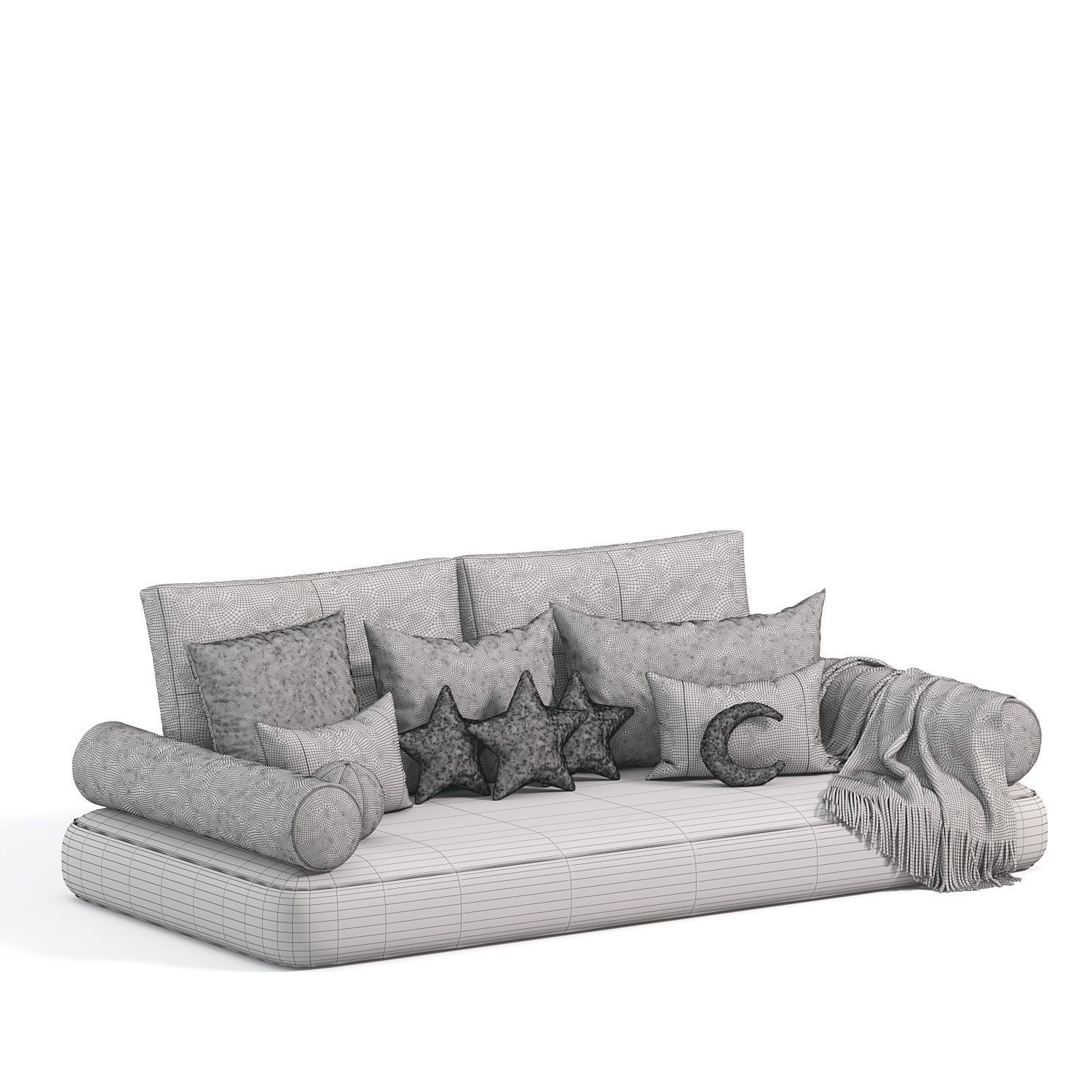 Window Pillows Set 3 3D model_9