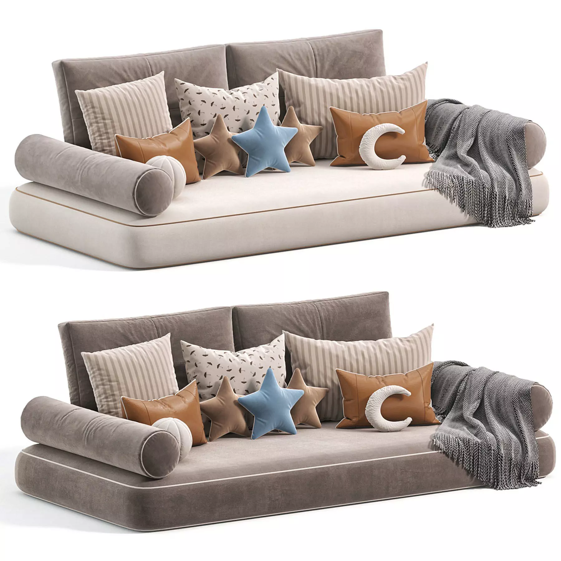 Window Pillows Set 3 3D model_0