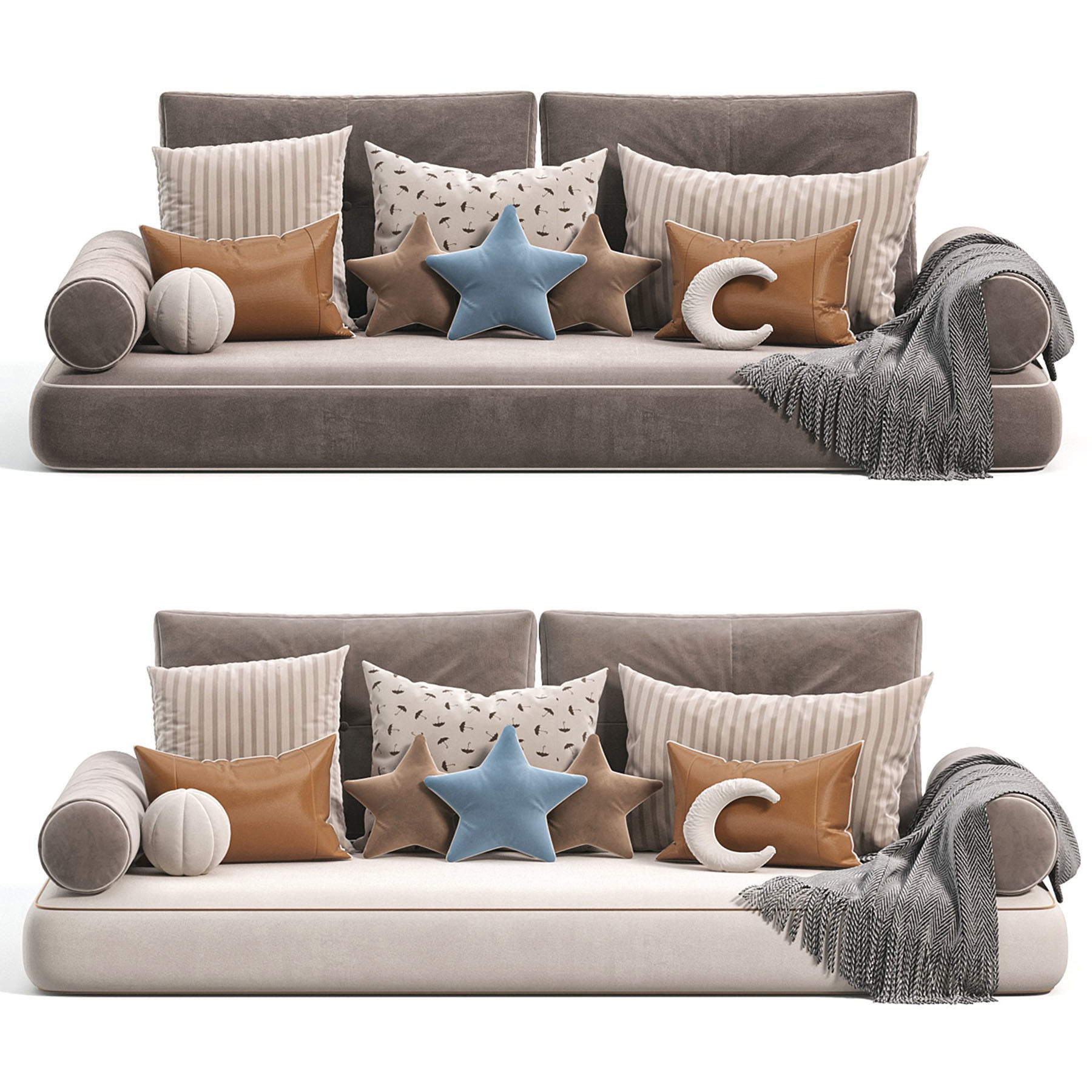 Window Pillows Set 3 3D model_3