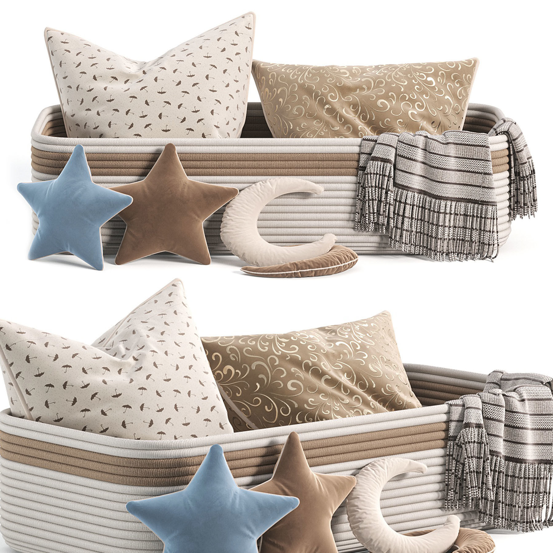Decorative pillow set 3 3D model_2