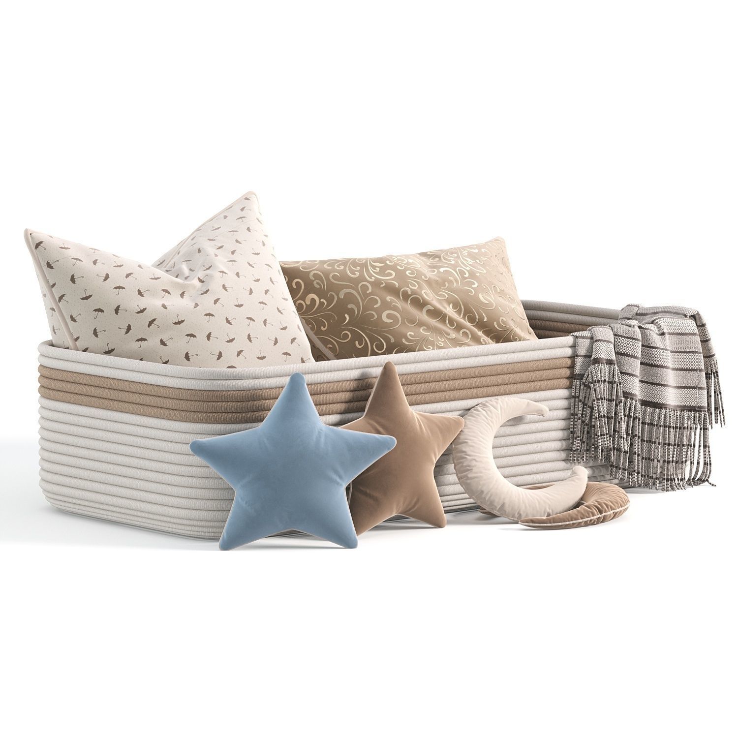 Decorative pillow set 3 3D model_8