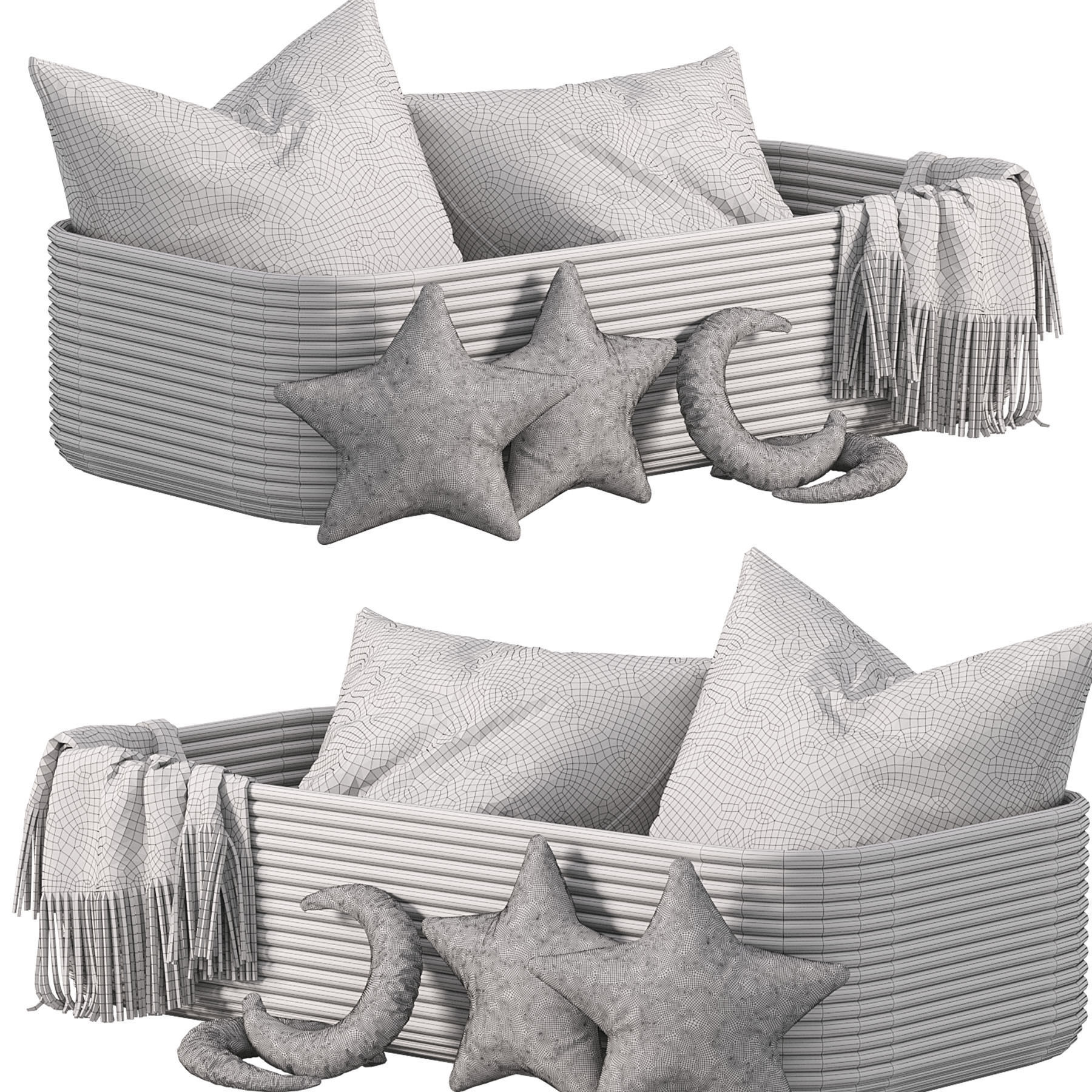 Decorative pillow set 3 3D model_10