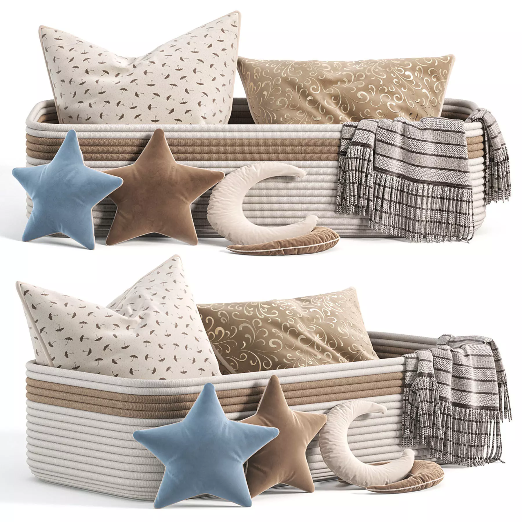 Decorative pillow set 3 3D model_0