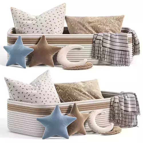 Decorative pillow set 3 3D model