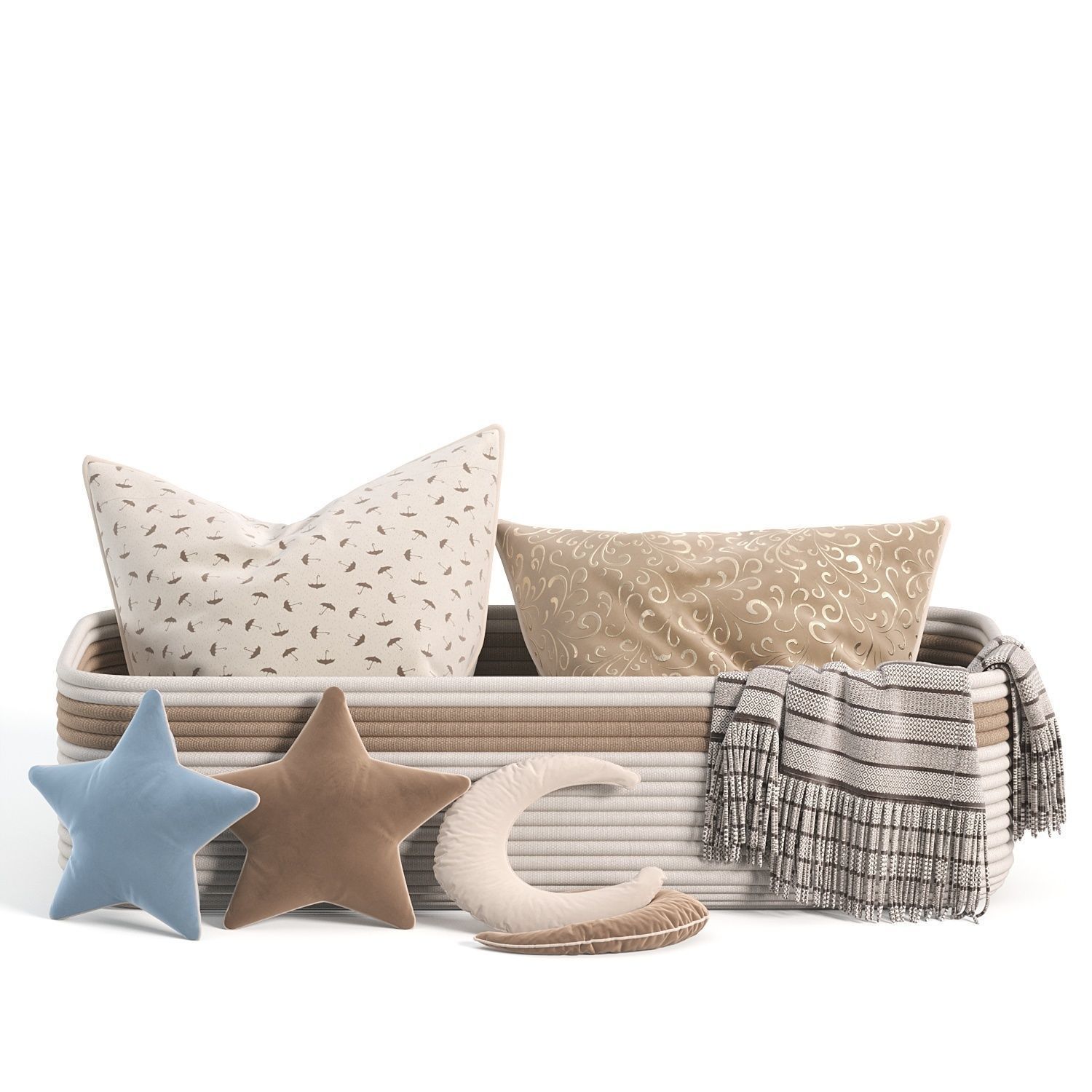 Decorative pillow set 3 3D model_4