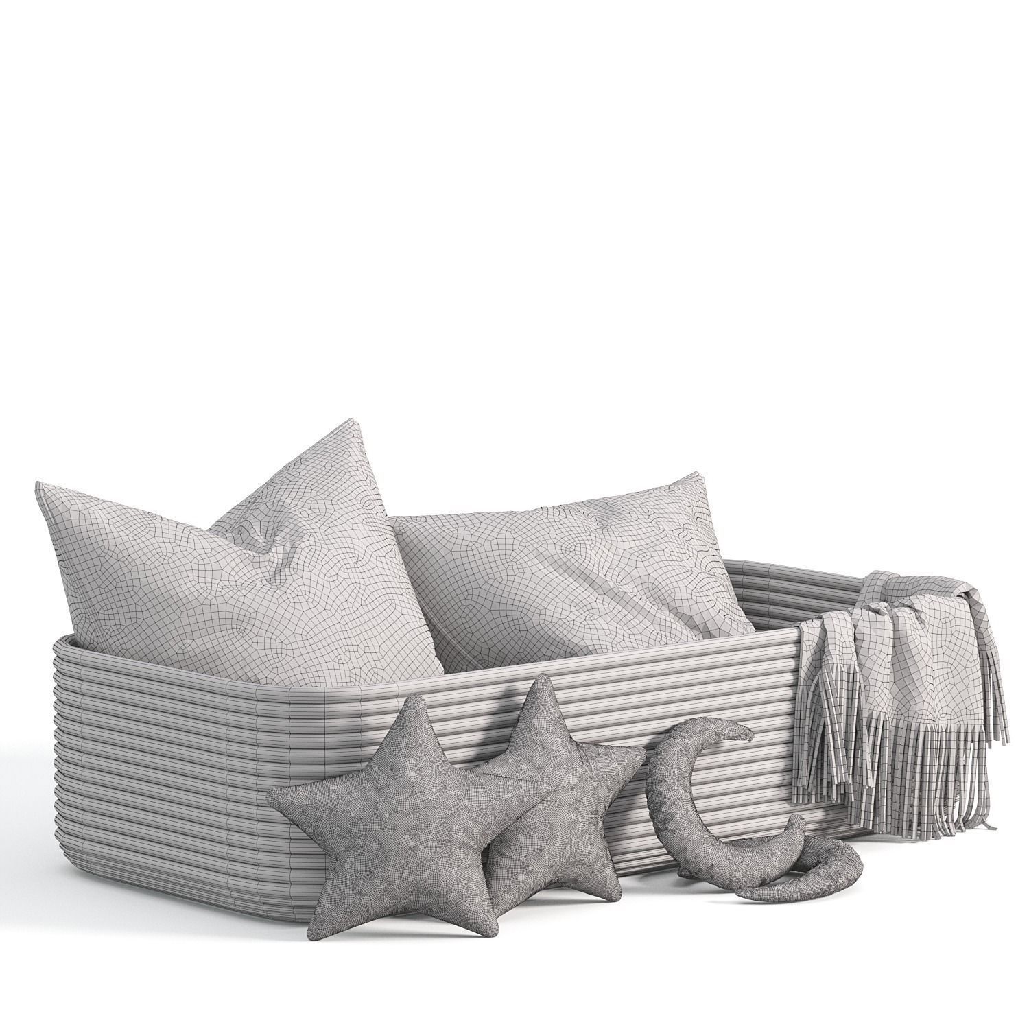 Decorative pillow set 3 3D model_5