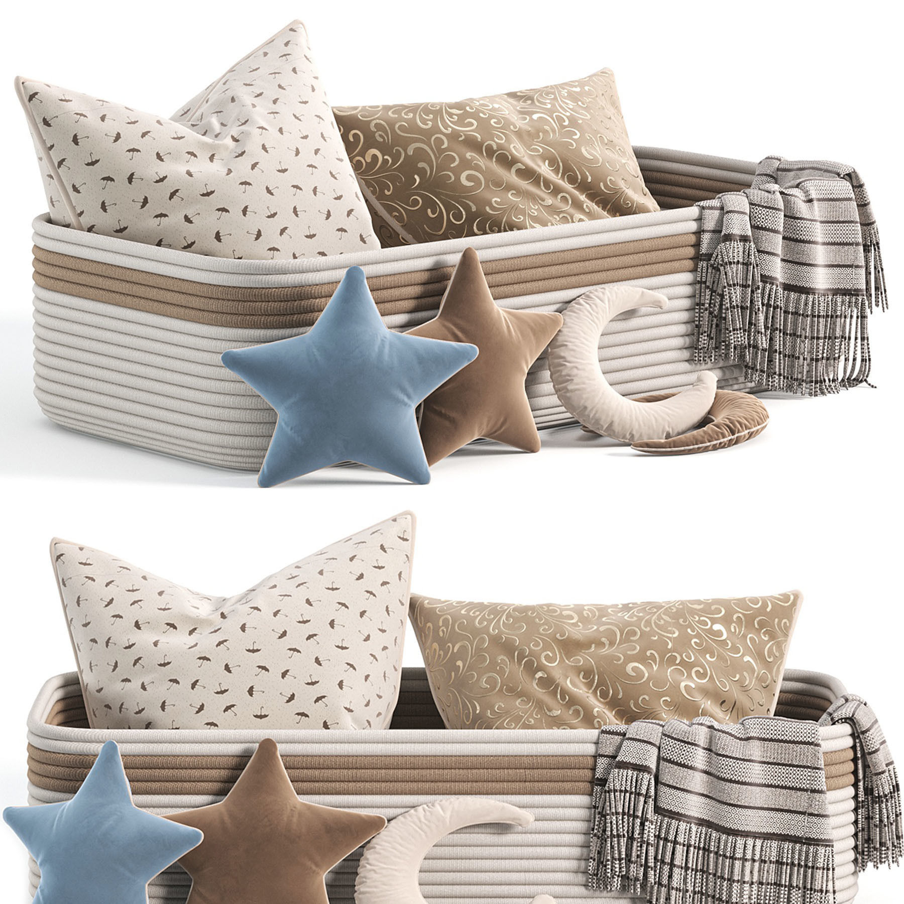 Decorative pillow set 3 3D model_1