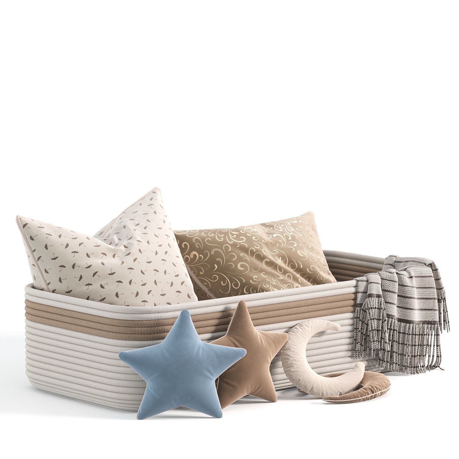 Decorative pillow set 3 3D model_6