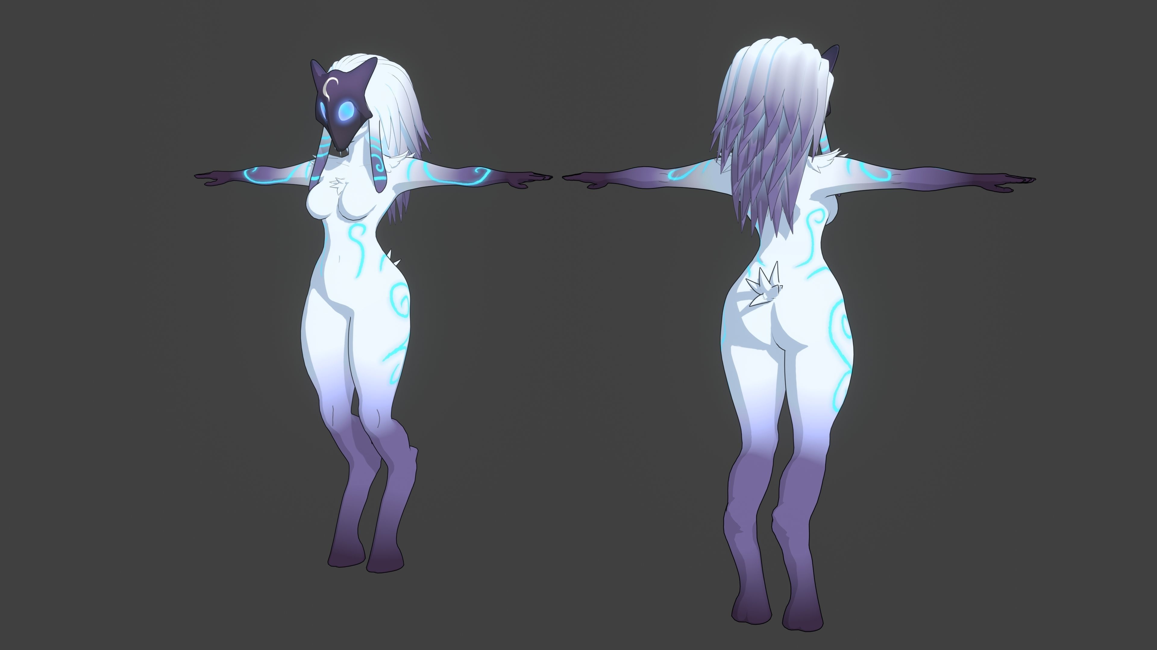Kindred - League of Legends - 3D Model - Rigged Free 3D model_8