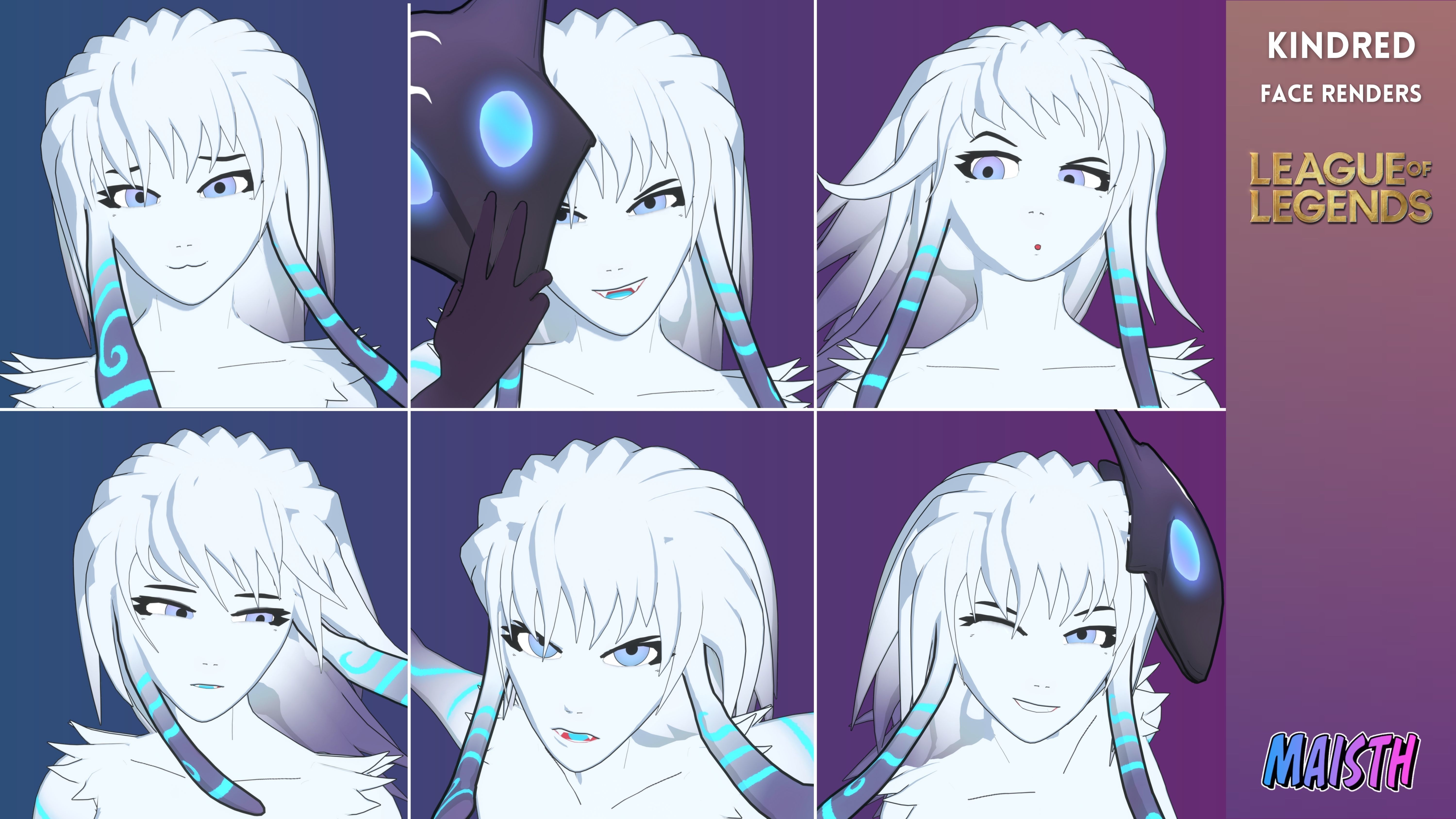 Kindred - League of Legends - 3D Model - Rigged Free 3D model_7