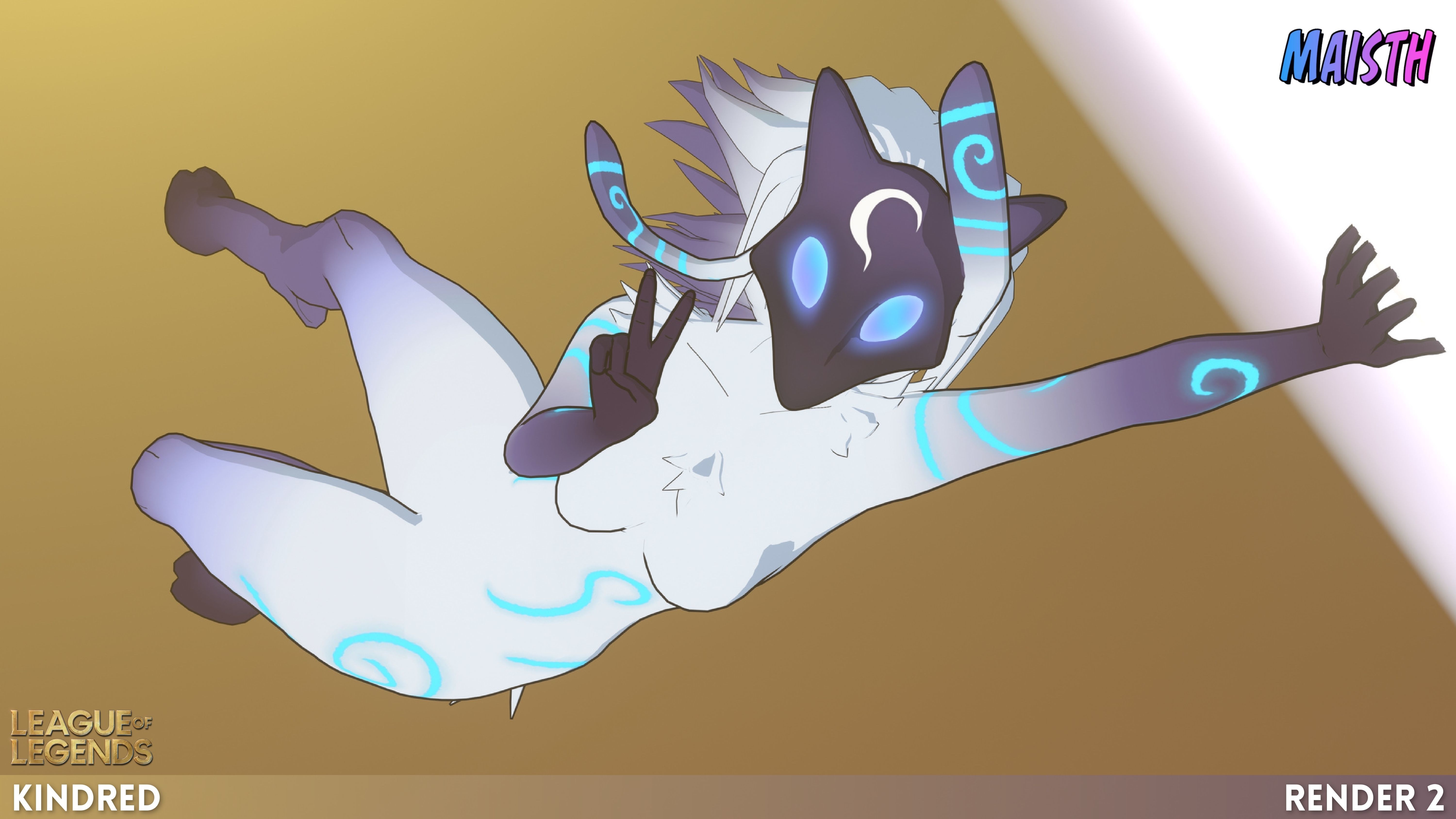 Kindred - League of Legends - 3D Model - Rigged Free 3D model_4