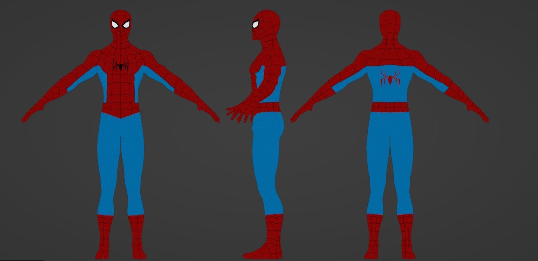 Spider-Man No Way Home Final Swing Suits Low-poly 3D model_2