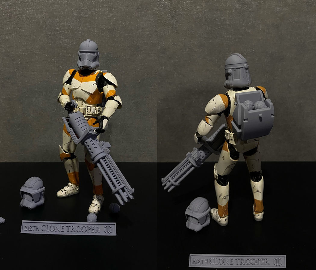 Star Wars Clone Trooper Phase 2 Heavy Gunner Figure Kit 3D print model_3