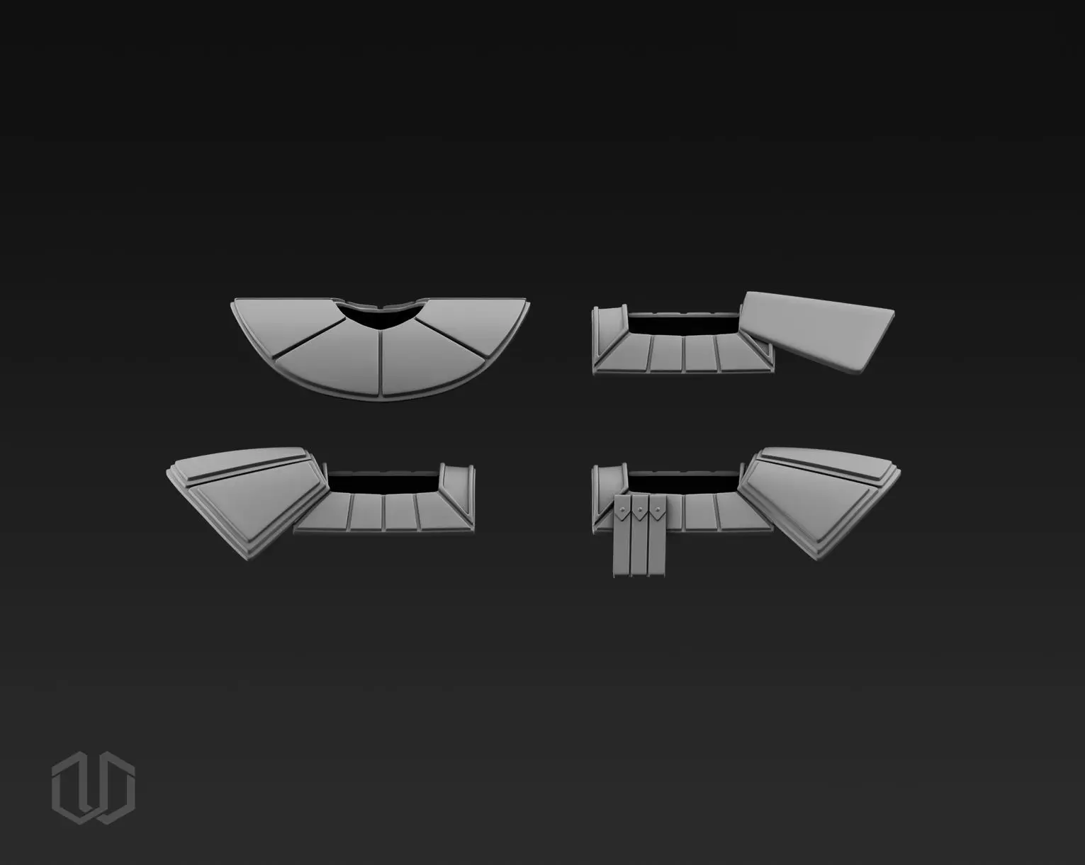 Clone Trooper Pauldrons For Action Figures 3D print model_0