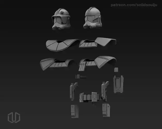 Clone Captain Parts For Ation Figures 3D print model