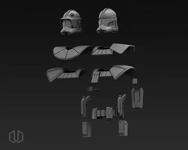 Clone Captain Parts For Ation Figures 3D print model