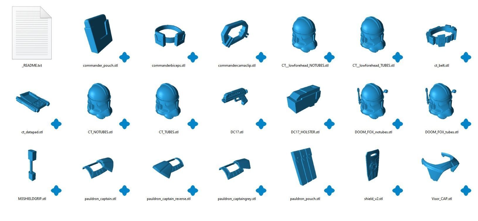 Clone Captain Parts For Ation Figures 3D print model_2