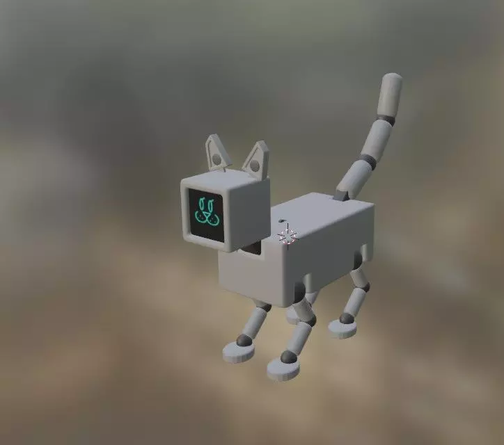 Robo Cat 3D model_0