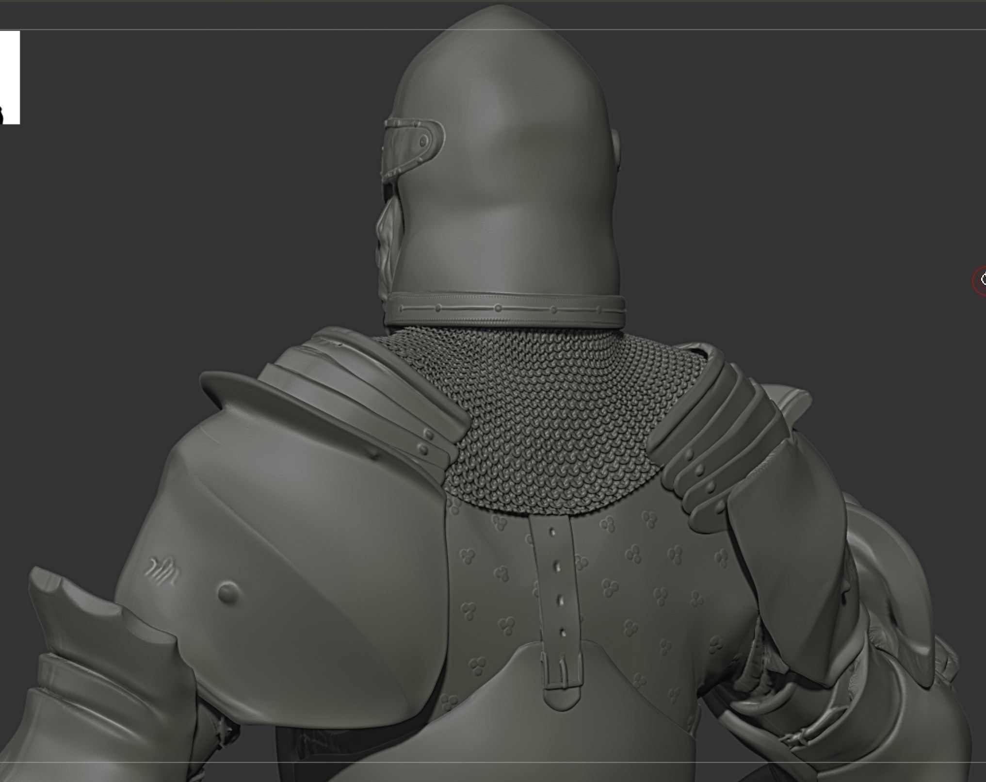 Mediveal Knight warrior one hand sword figurine for 3d print  3D print model_6