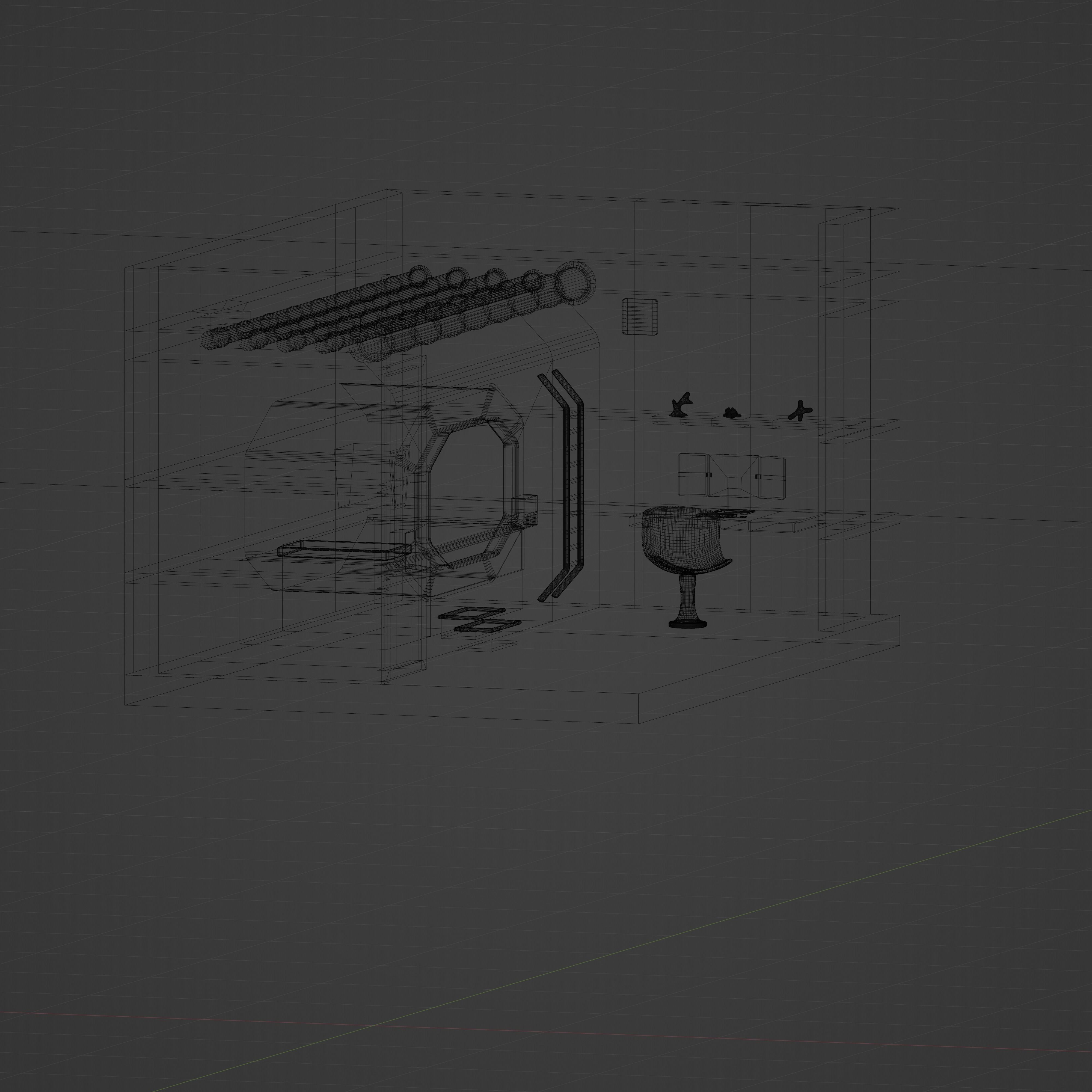 Low Poly Sci-fi Room Free low-poly 3D model_3