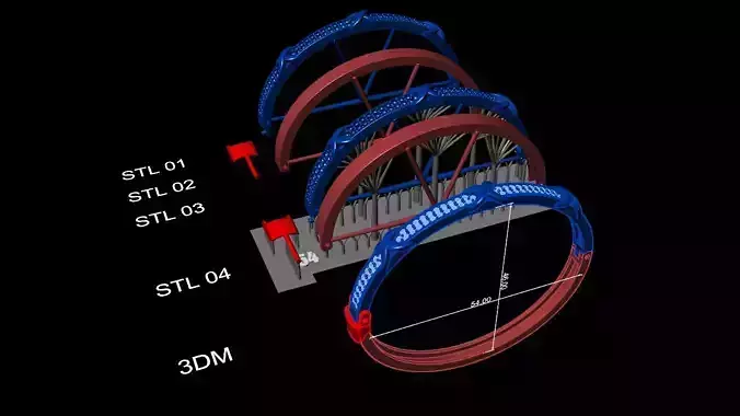 Bracelet Gold Diamonds 54x46mm