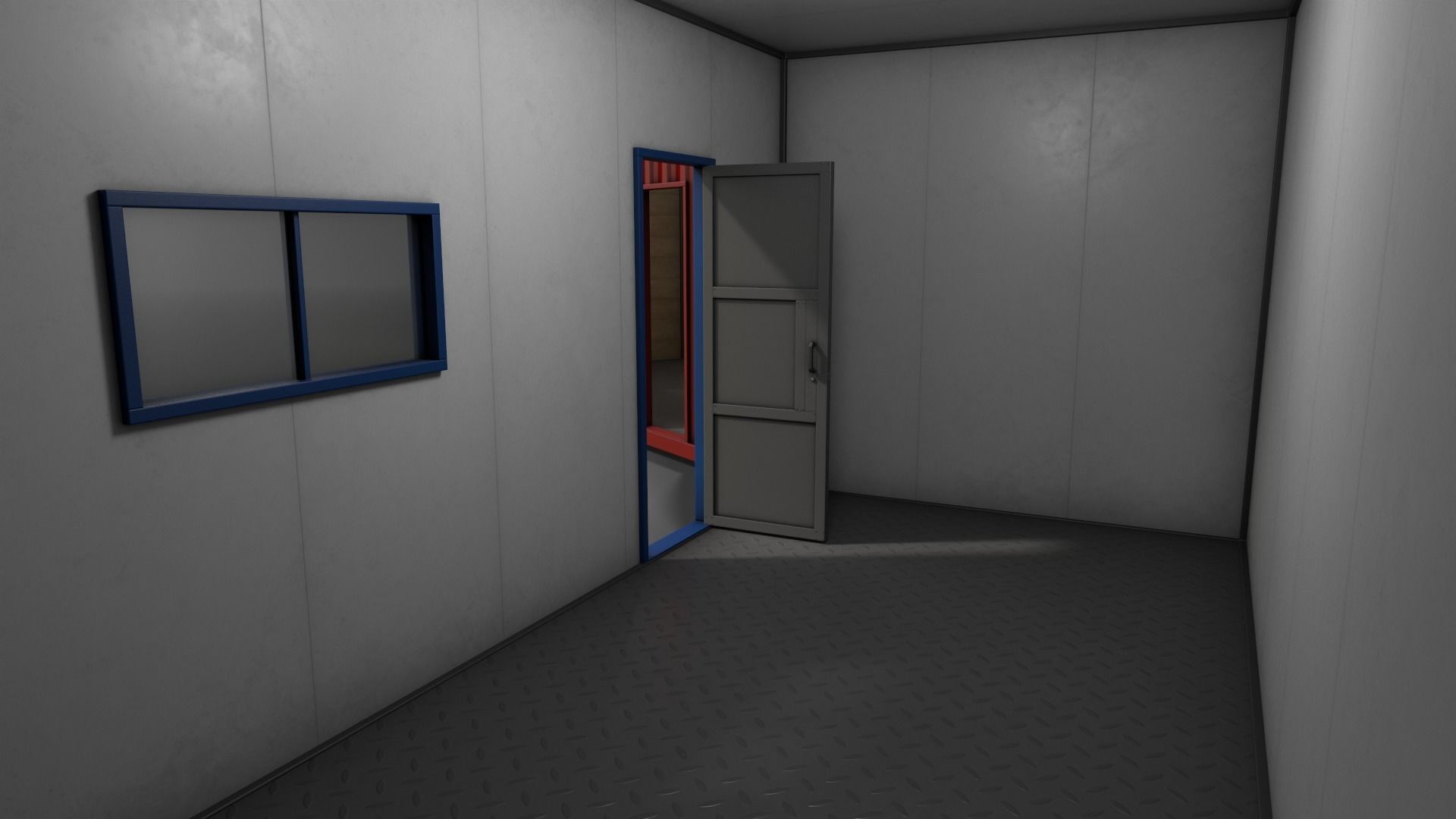 PBR Container House AA 20ft V1 Low-poly 3D model_14