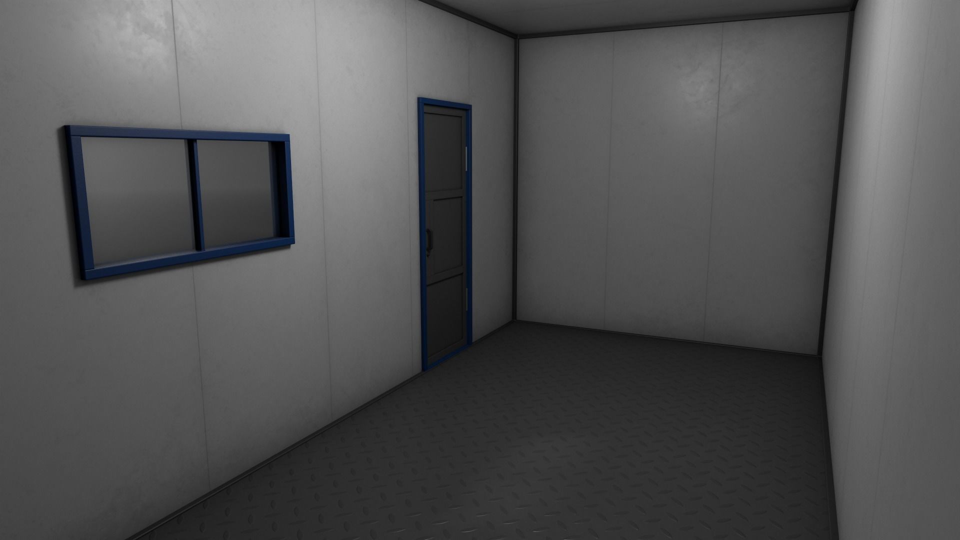 PBR Container House AA 20ft V1 Low-poly 3D model_13