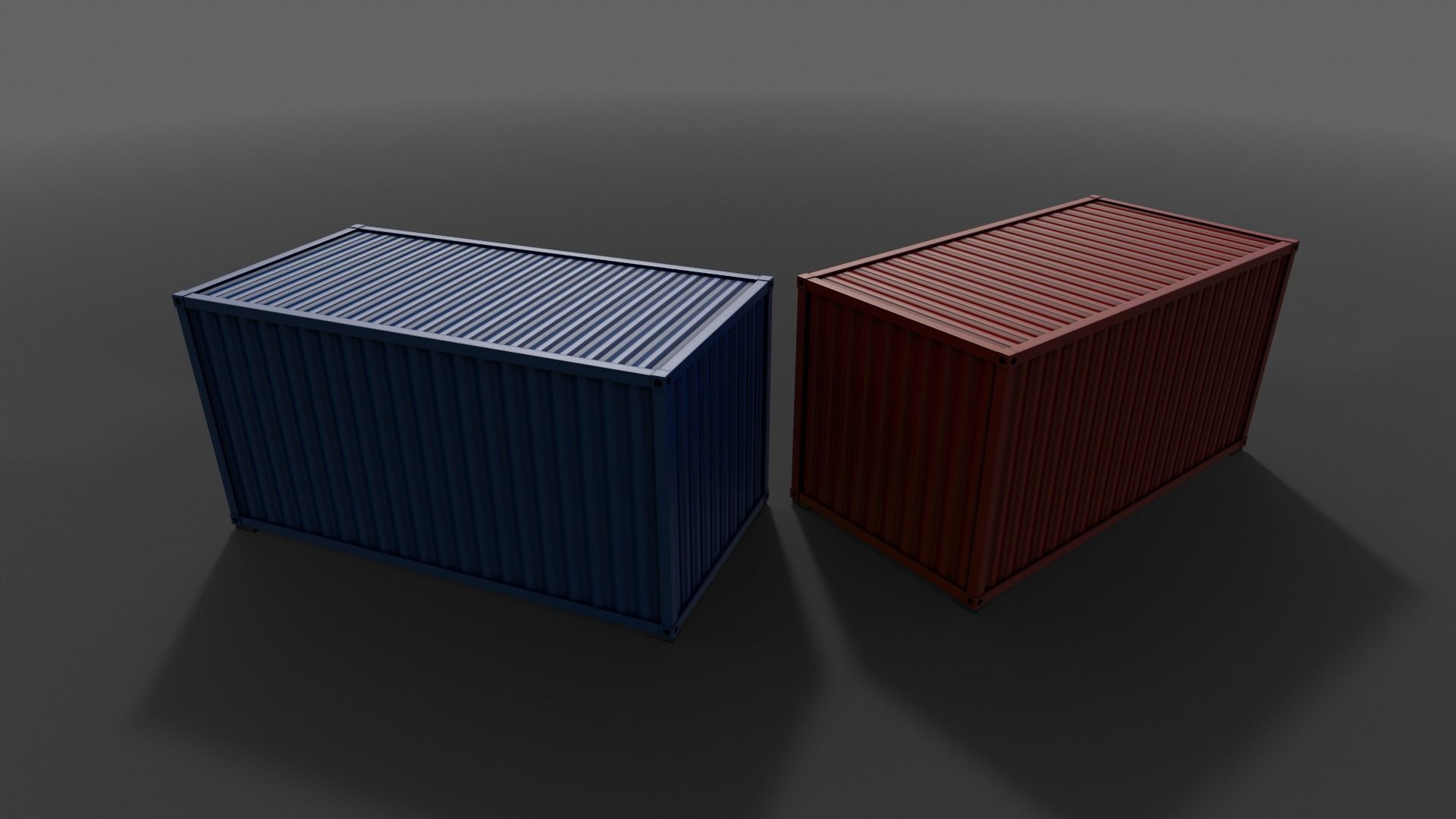 PBR Container House AA 20ft V1 Low-poly 3D model_19