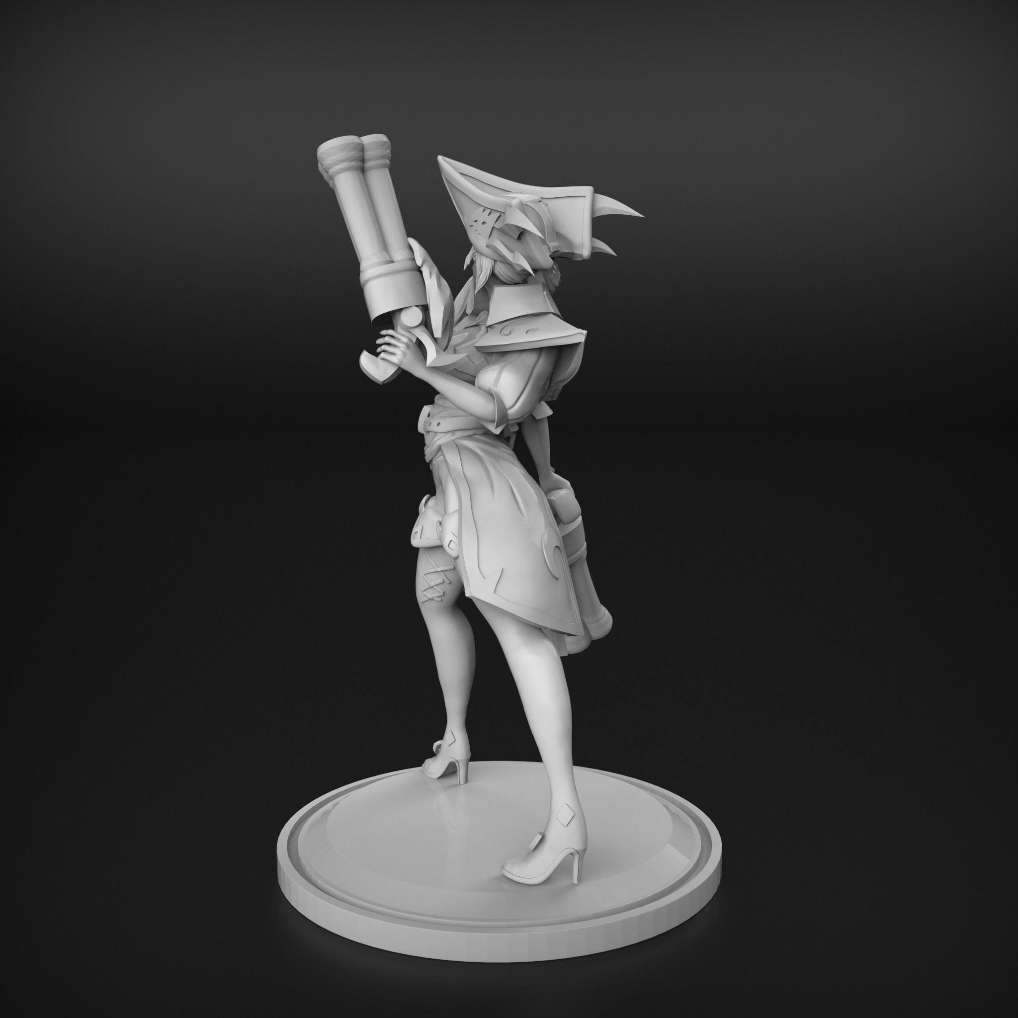 Captain Miss fortune league of legends 3D print model_2