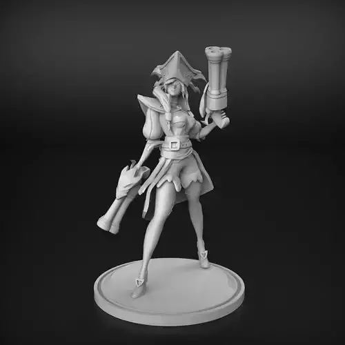 Captain Miss fortune league of legends 3D print model Captain Miss fortune league of legends 3D print model