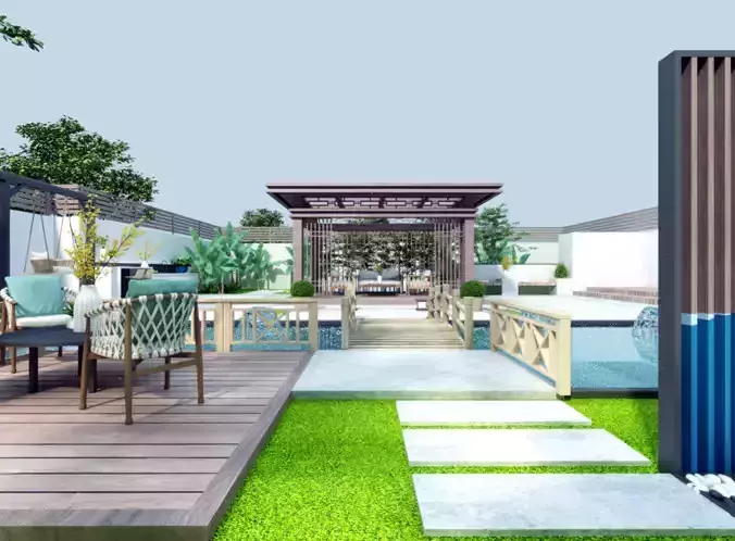 courtyard home Chinese New style