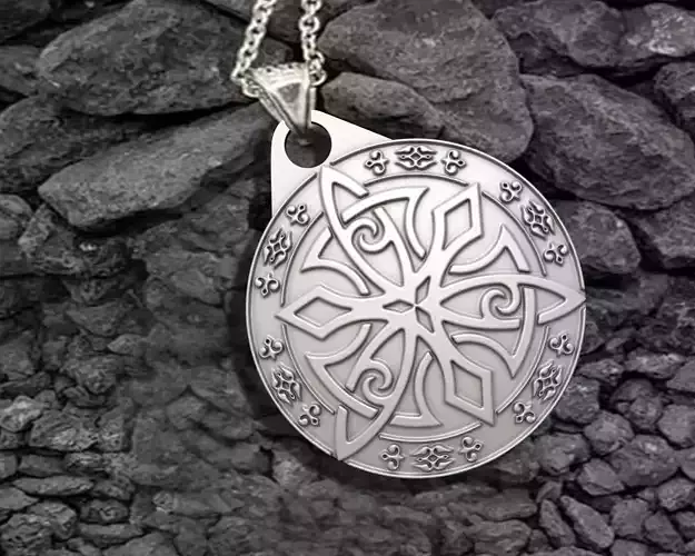 Circassian ornaments Pendant  3D print model