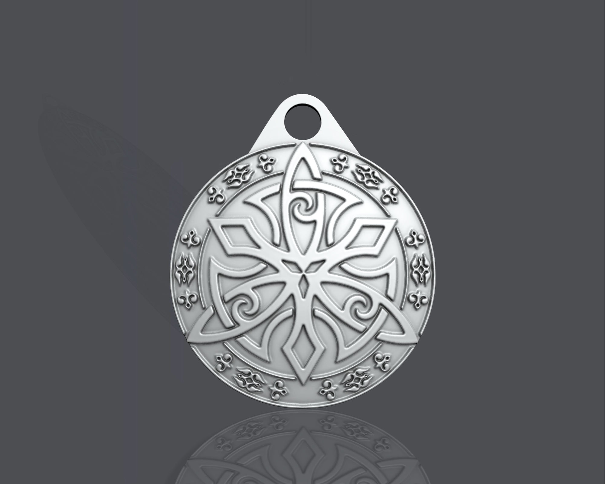 Circassian ornaments Pendant  3D print model_1