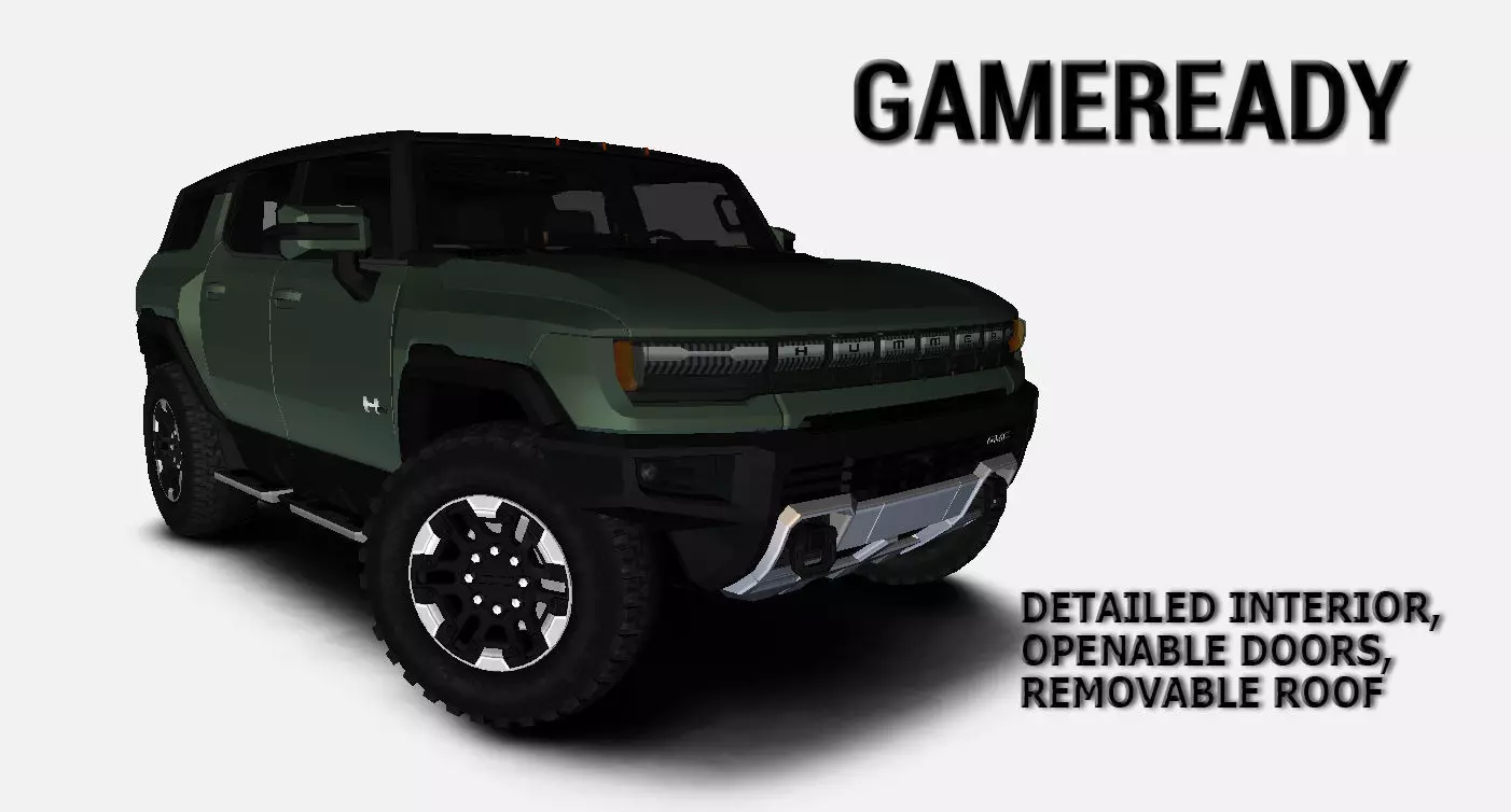 GMC Hummer EV 2023 SUV Gameready Low-poly 3D model