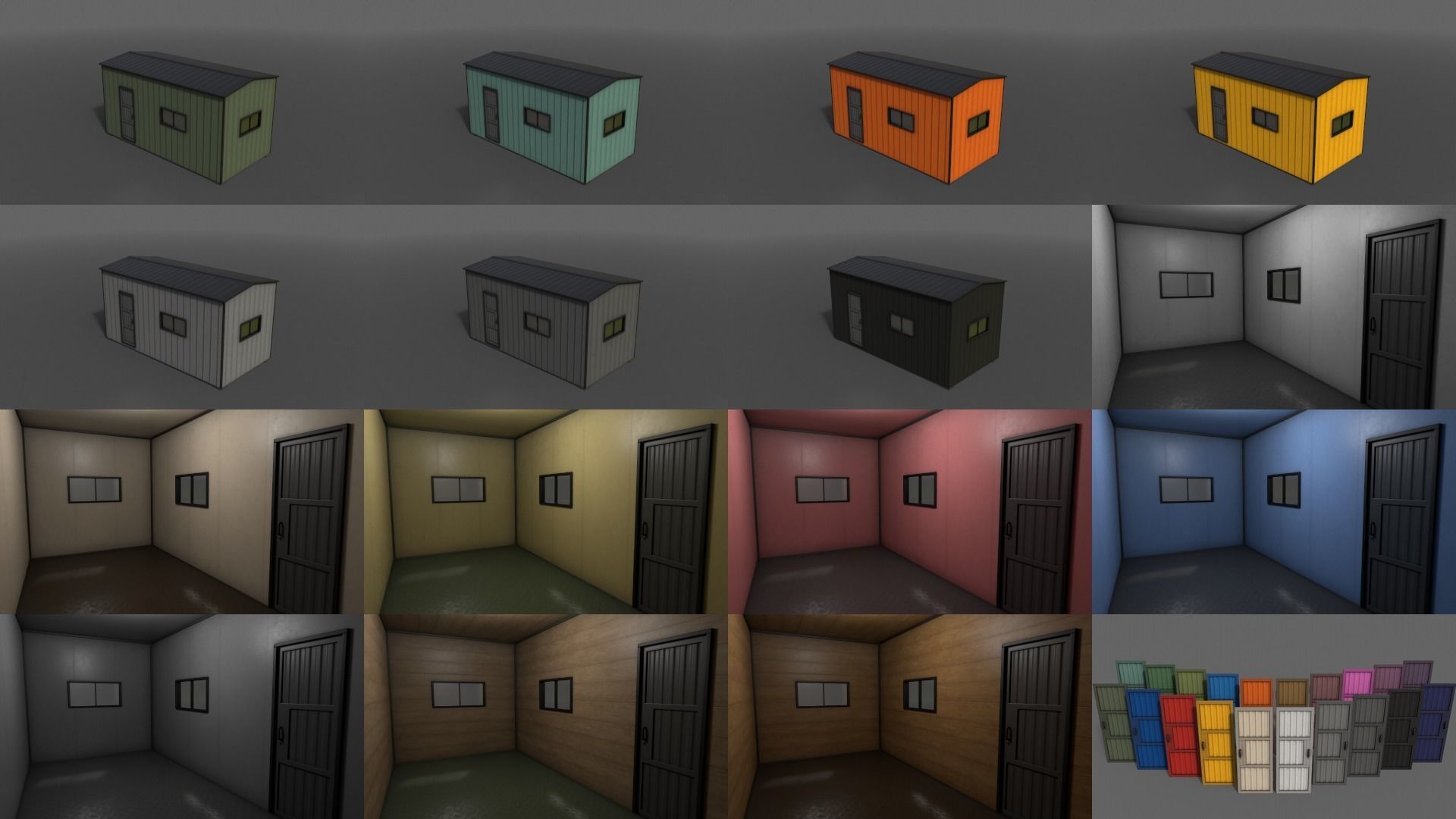 PBR Shed House A 20ft V1 Low-poly 3D model_3