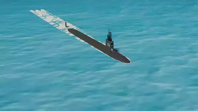 uss virginia Low-poly 3D model
