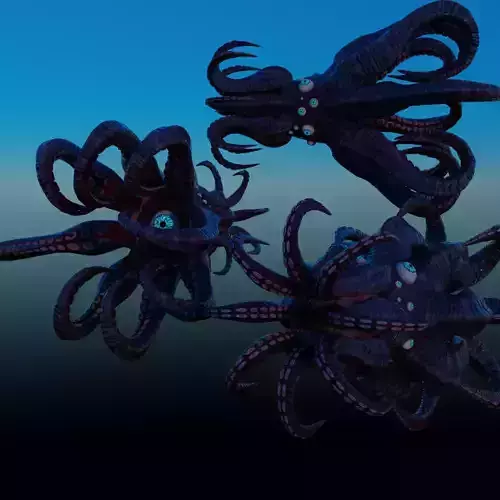 Lovecraftian Being Low-poly 3D model