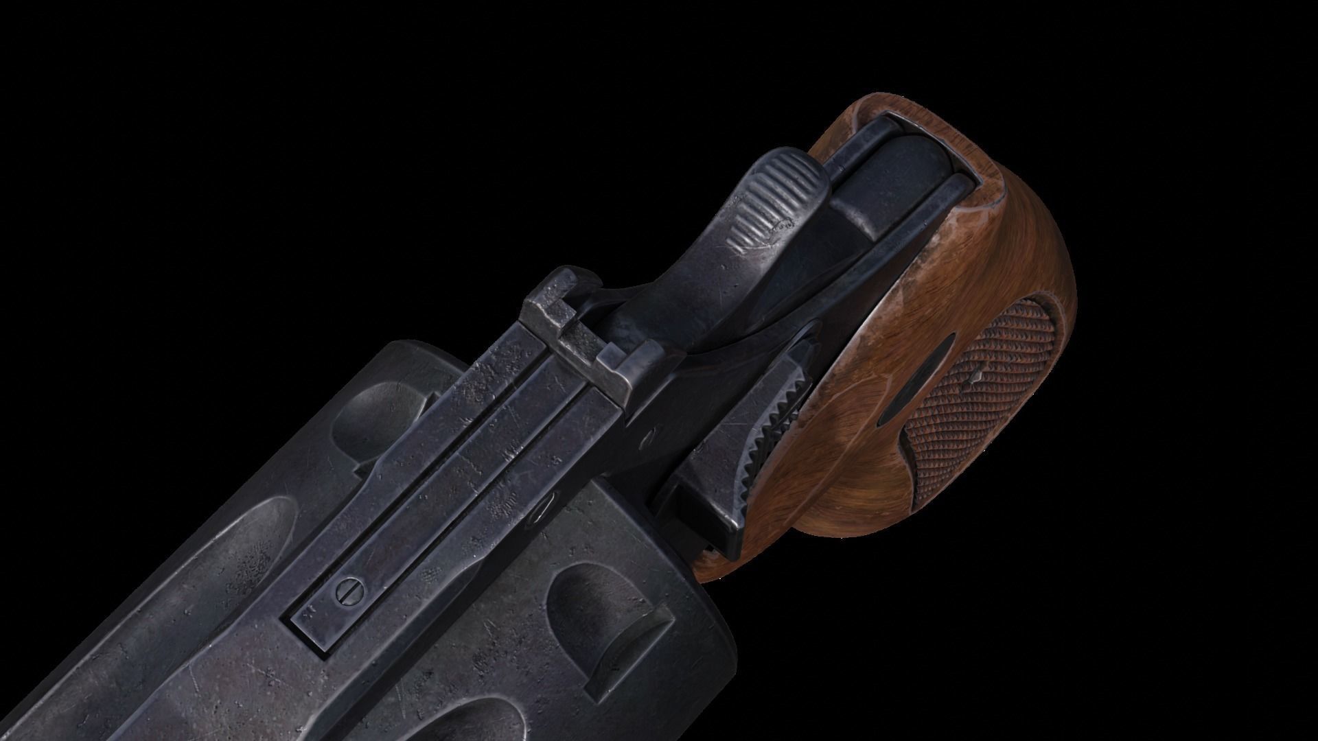 Gun Capgun Revolver Colt highpoly for film 3D model_11