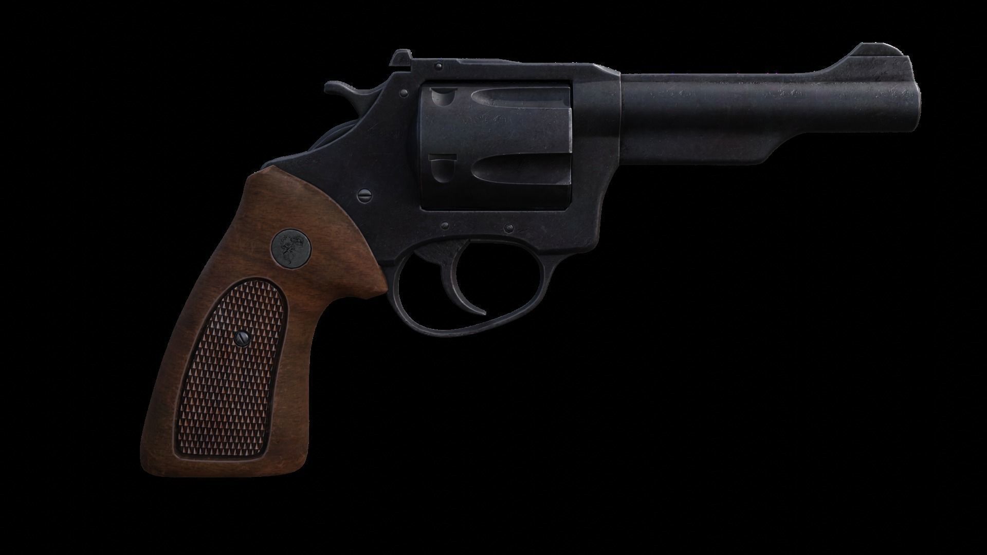 Gun Capgun Revolver Colt highpoly for film 3D model_7