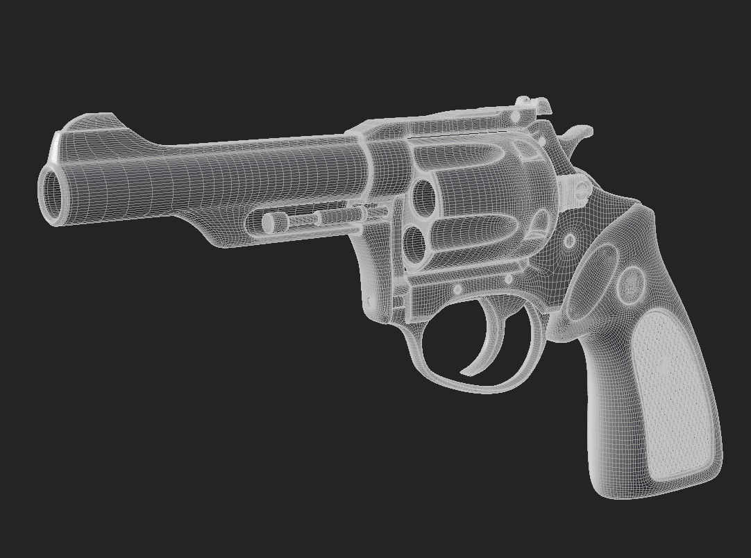 Gun Capgun Revolver Colt highpoly for film 3D model_9