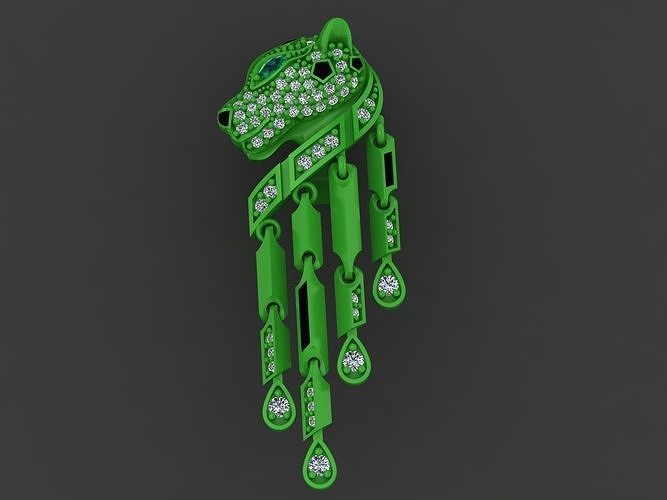 tiger Earring 3D print model