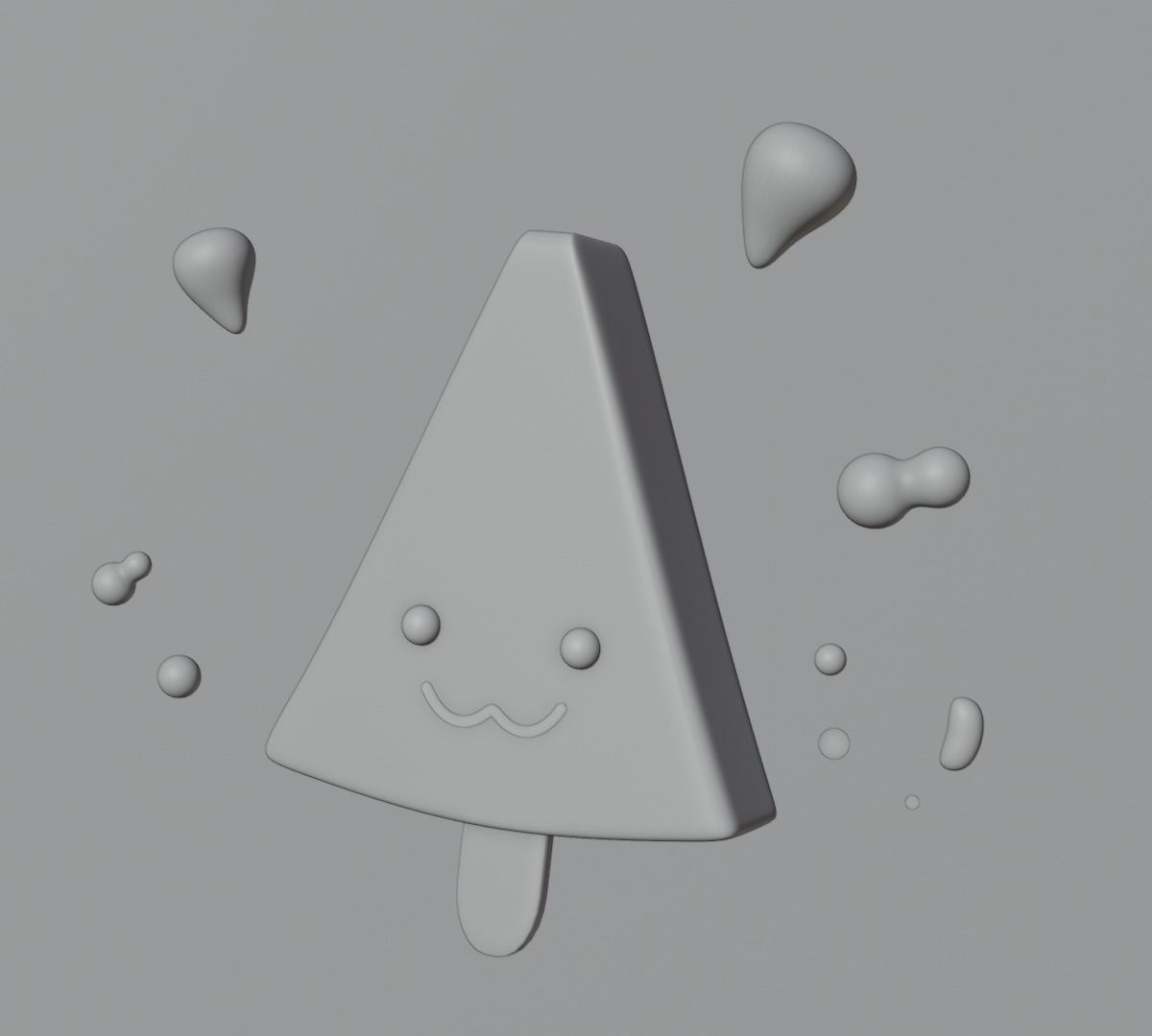 Watermelon Cream LowPoly Free low-poly 3D model_3