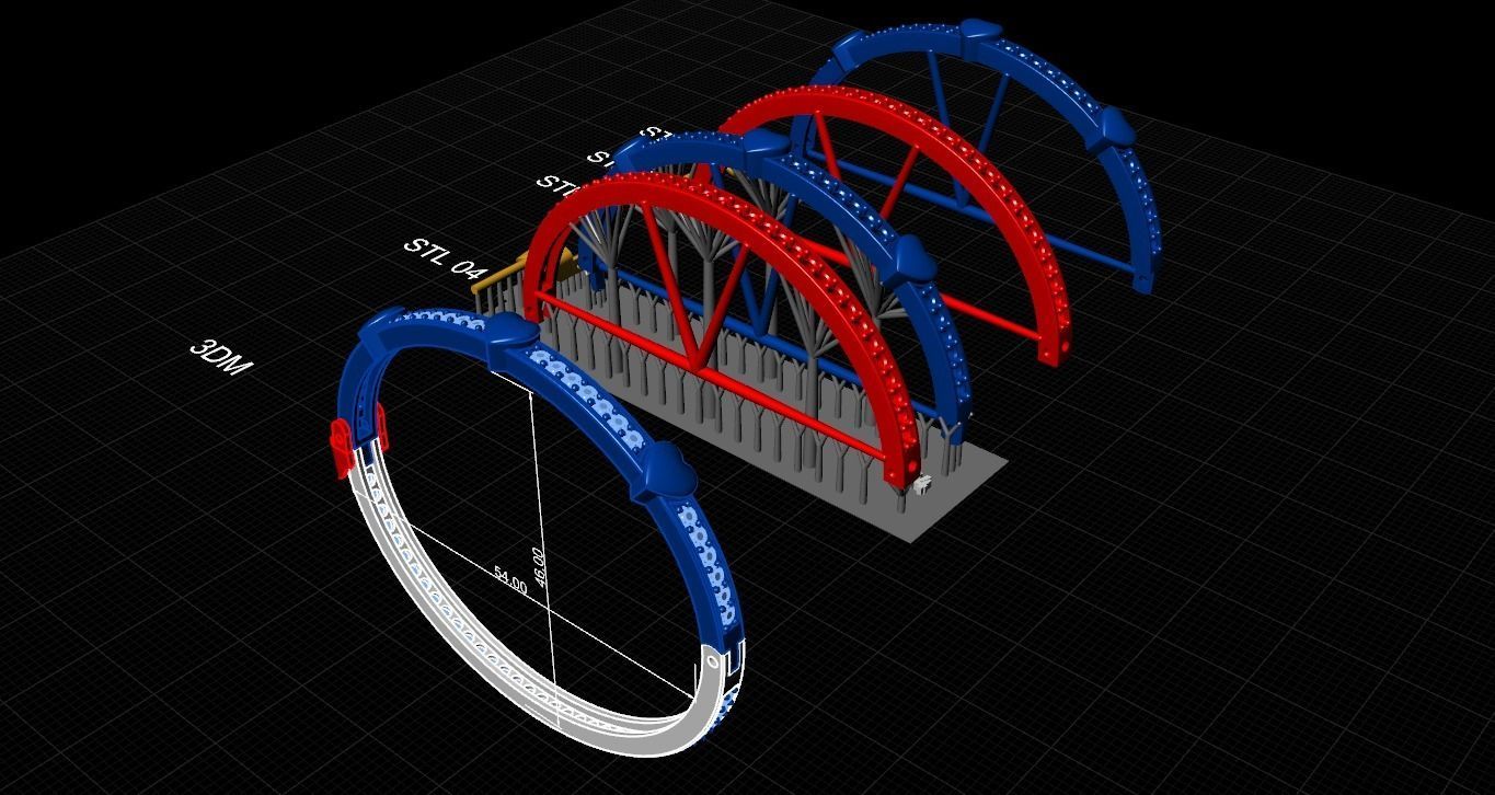 Heart Bracelet 54x46mm 3D print model_3