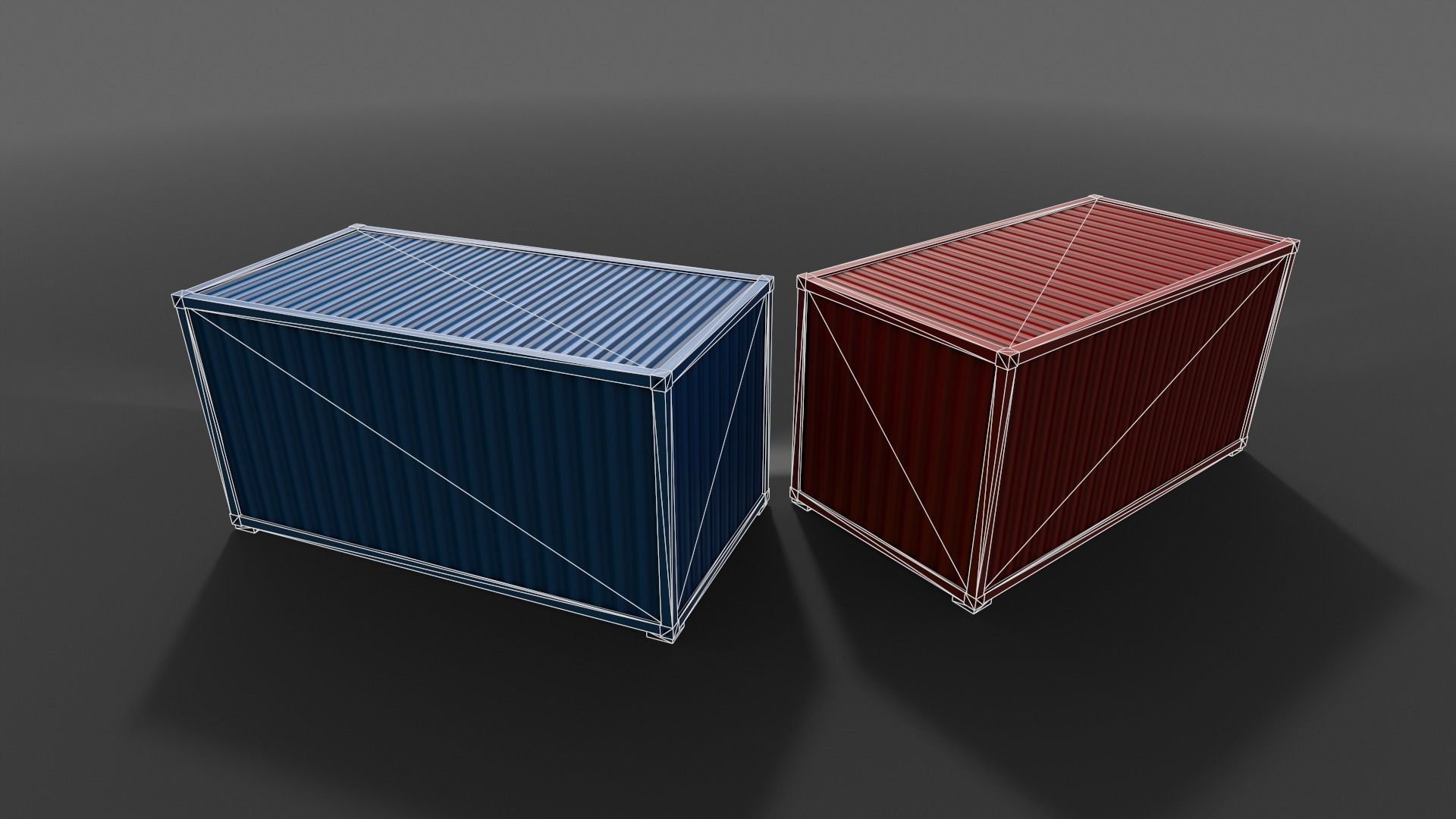 PBR Container House BA 20ft V1 Low-poly 3D model_21