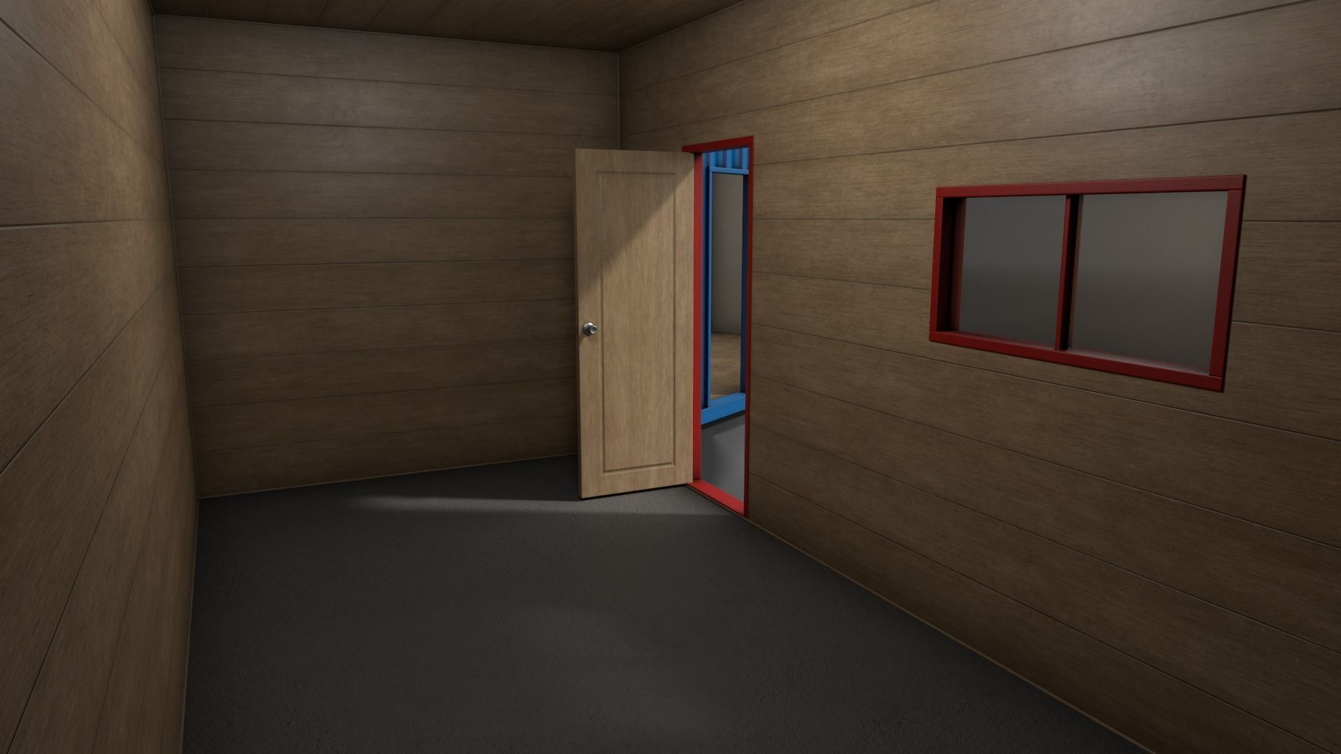 PBR Container House BA 20ft V1 Low-poly 3D model_17