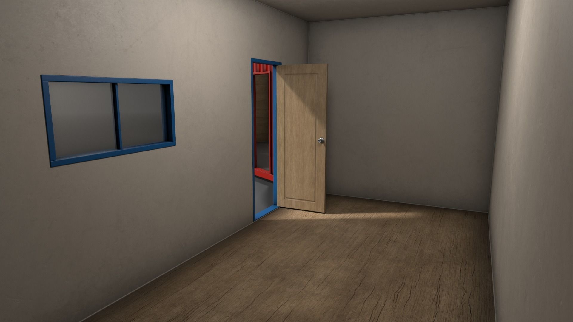 PBR Container House BA 20ft V1 Low-poly 3D model_14